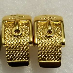 Vintage Christian Dior Clip On Earrings Belt